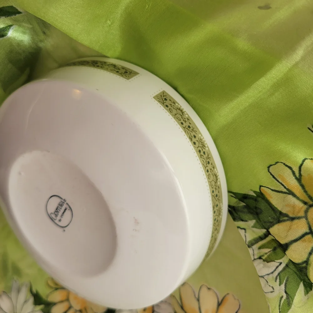 Centura by Corning ~ Lynwood Green Fruit/Dessert (Sauce) Bowl ~ VGUC ~ 1970s